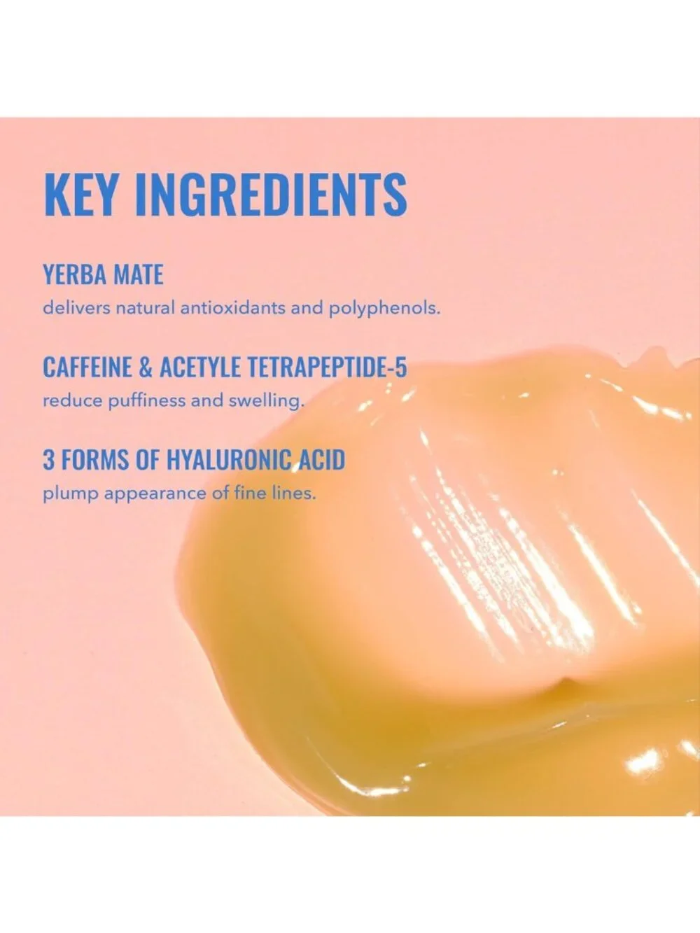 Revitalizing Caffeine Eye Gel - Hydrating Under Eye Cream for Puffiness & Fine